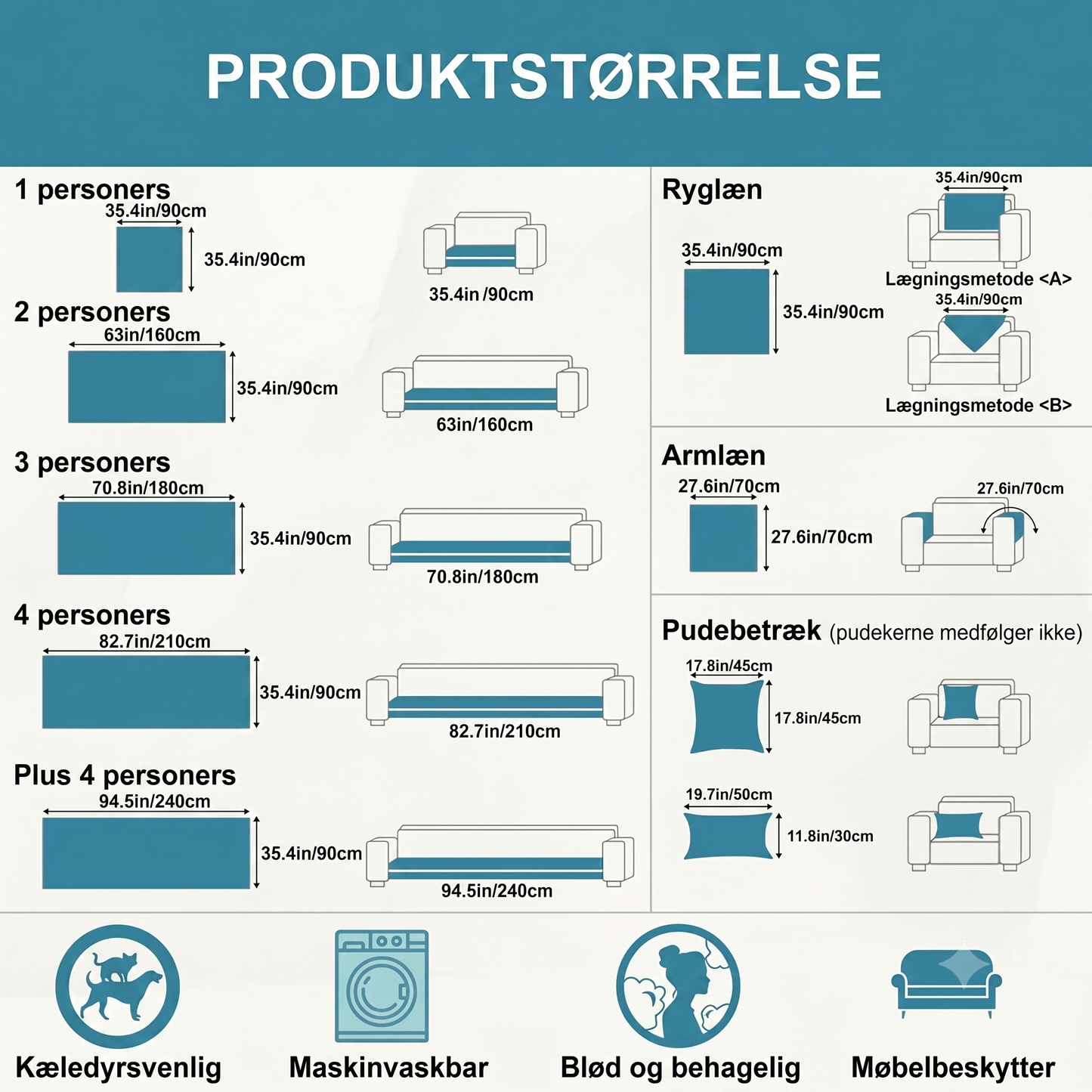 NordHjem™ Premium Sofaovertræk
