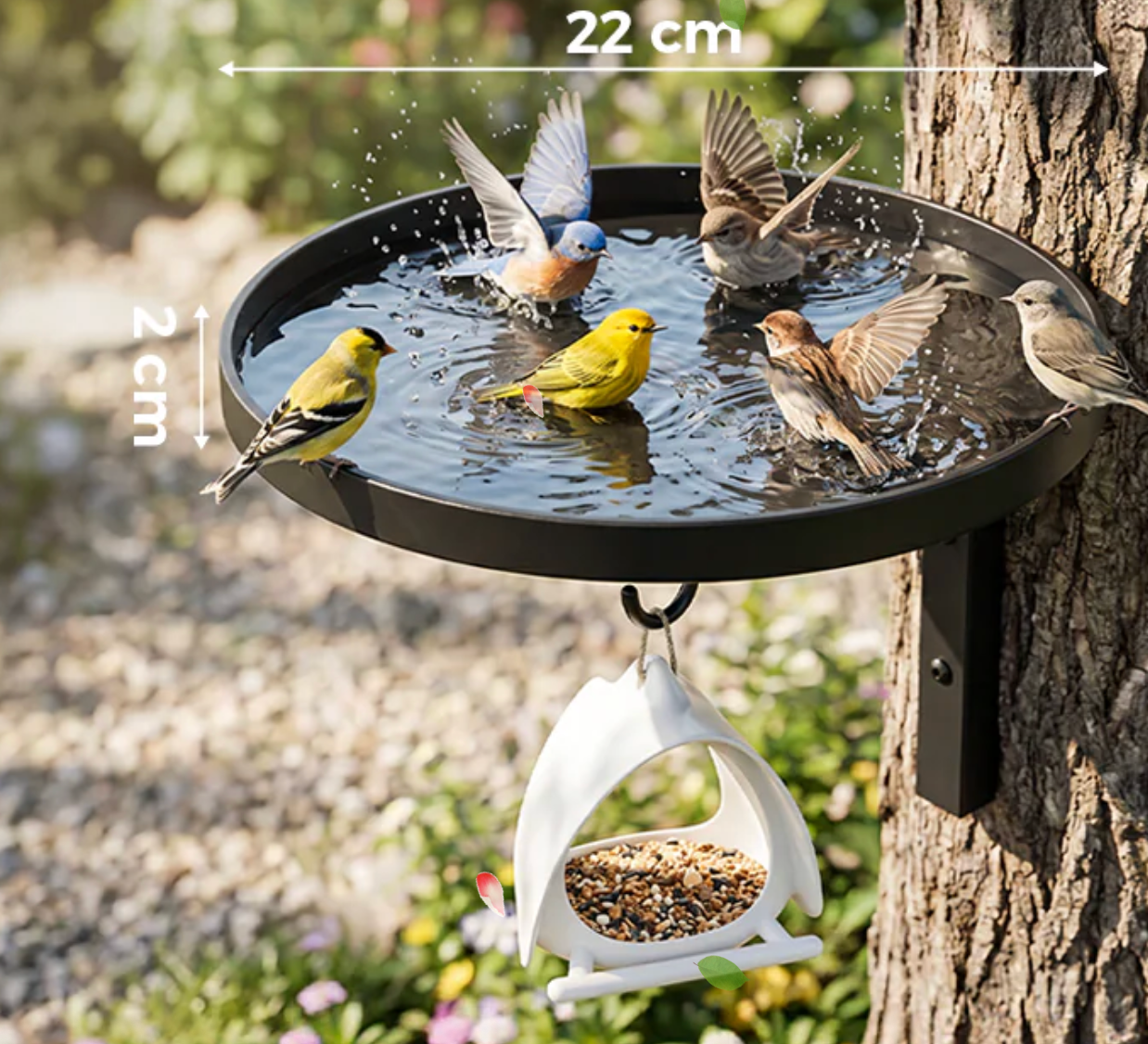 BirdHaven™ – Fuglebad i Metal