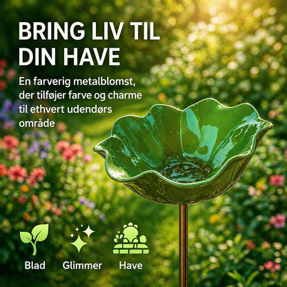 HaveLiv™ 2-i-1 Metalblomst & Fuglebad