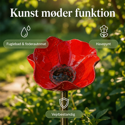 HaveLiv™ 2-i-1 Metalblomst & Fuglebad
