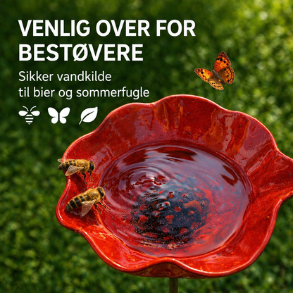 HaveLiv™ 2-i-1 Metalblomst & Fuglebad