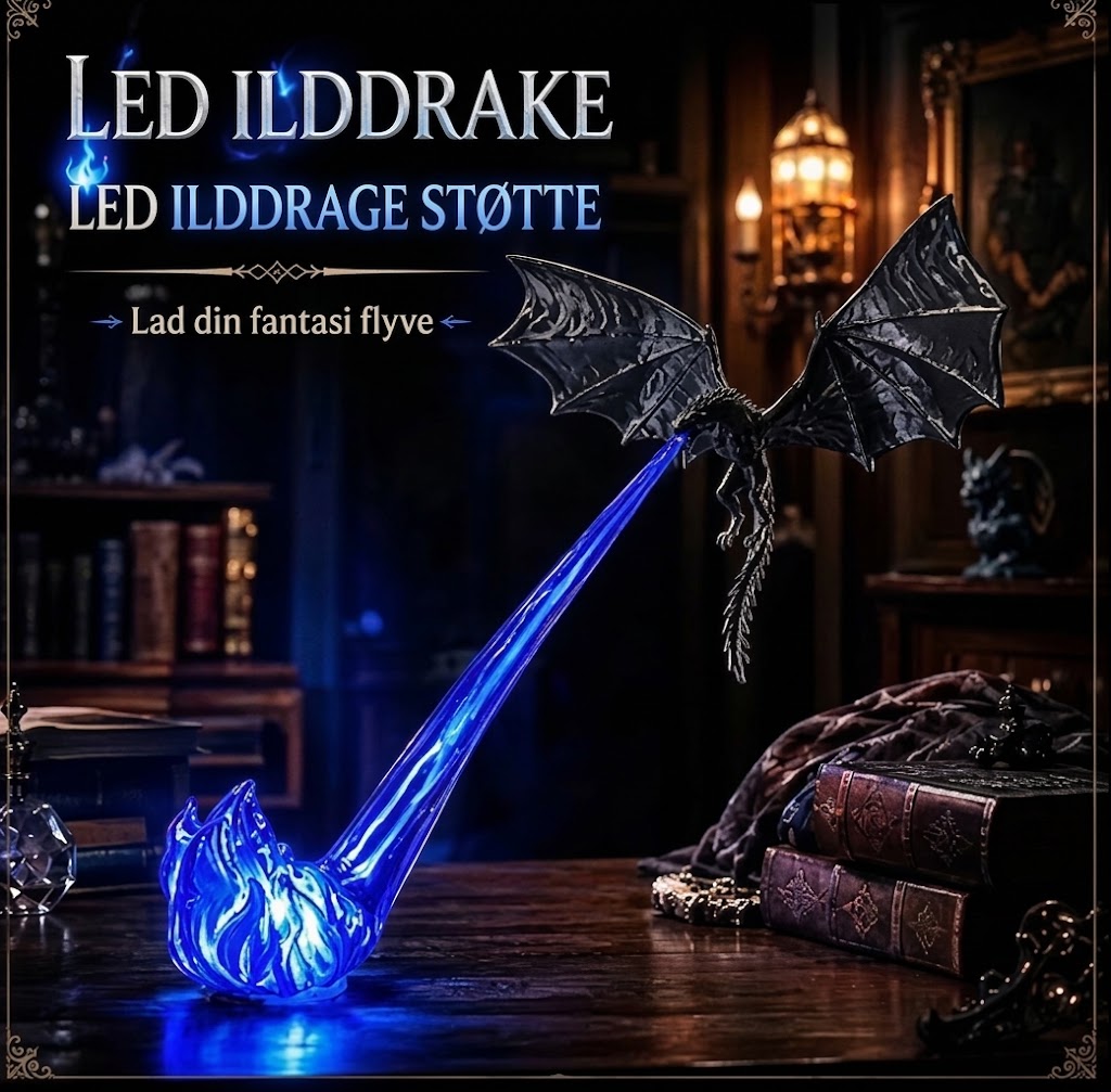 DragonFlame™ LED dragefigur