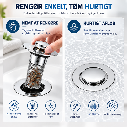 PureDrain™ Rustfrit Stål Afløbsfilter (2 Stk)