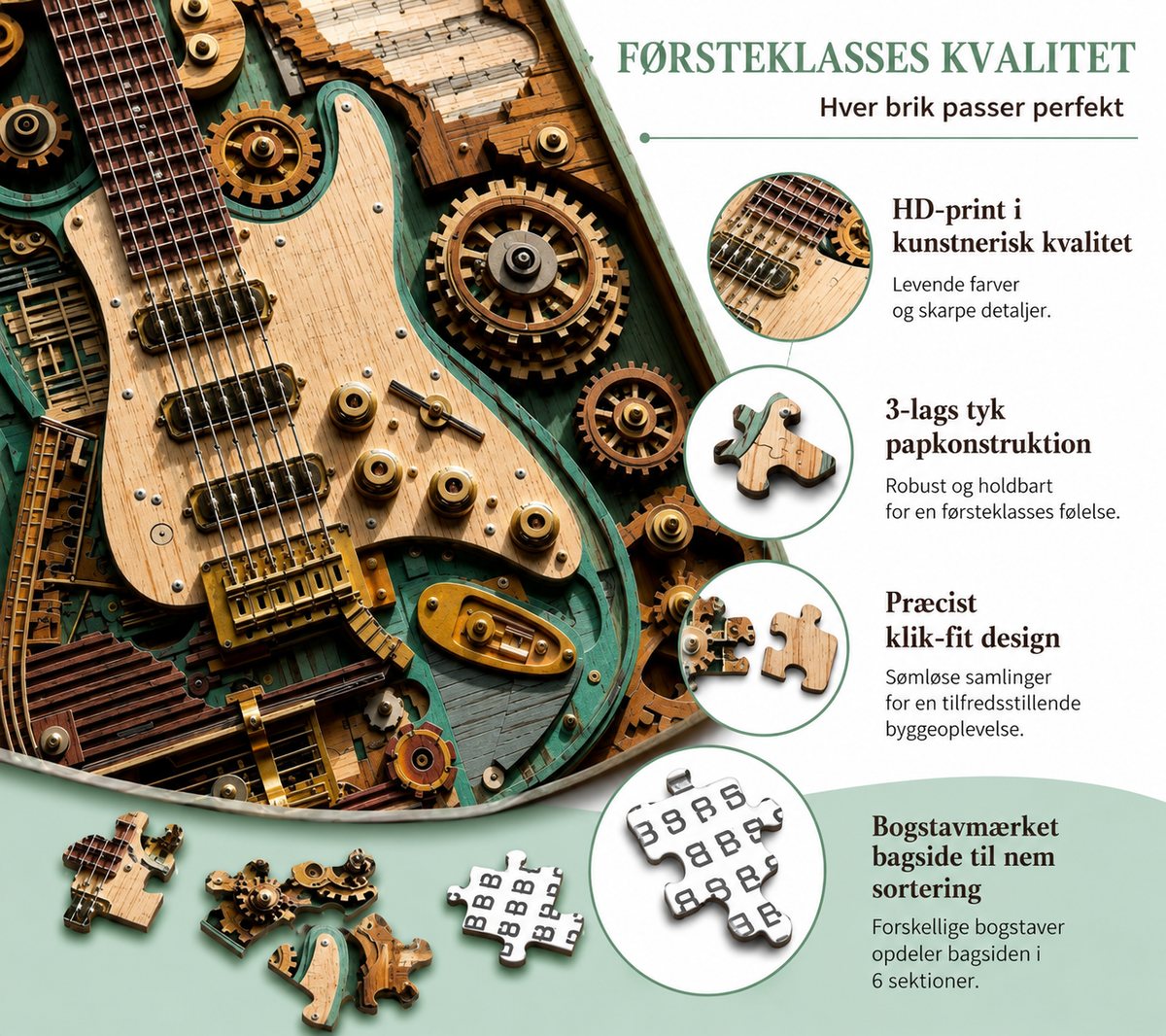 Gear og Strenge™ Guitar-puslespil