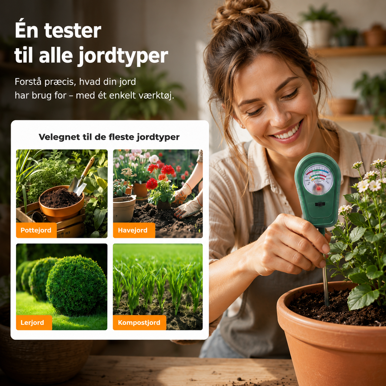 SoilSense™Jordtester 3-i-1