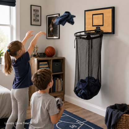 HoopBasket™ vasketøjskurv med basketballkurv