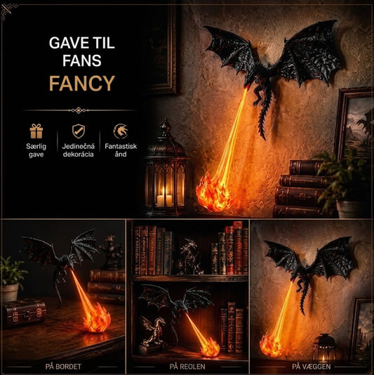 DragonFlame™ LED dragefigur