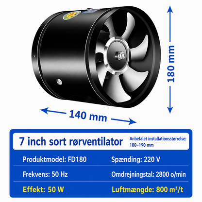 NordVent™ - Kraftig 360° Udsugningsventilator