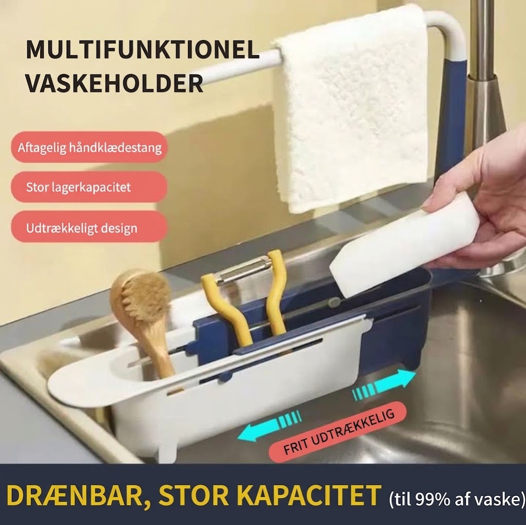 SinkMate™ justerbar organizer til vasken