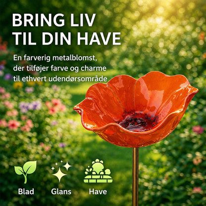 HaveLiv™ 2-i-1 Metalblomst & Fuglebad