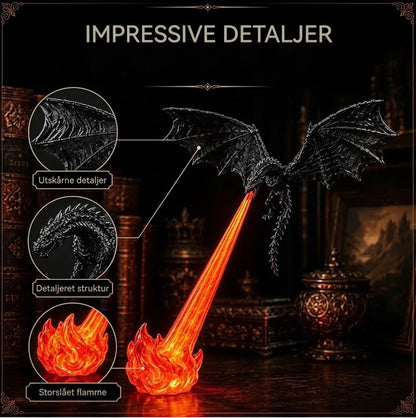 DragonFlame™ LED dragefigur