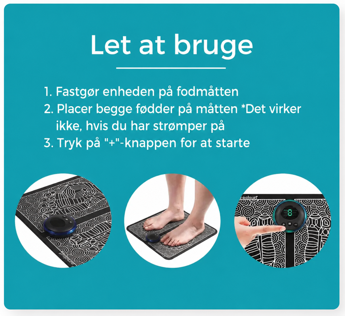 CircuStep™ – Elektrisk fodmassager med NMES-teknologi