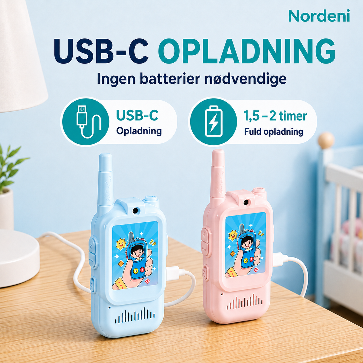TalkView™ – Video-walkie-talkies til børn (2-pak)