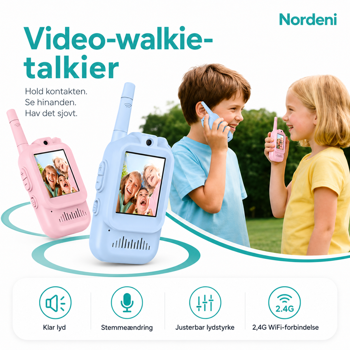 TalkView™ – Video-walkie-talkies til børn (2-pak)