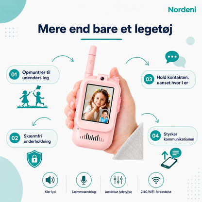 TalkView™ – Video-walkie-talkies til børn (2-pak)