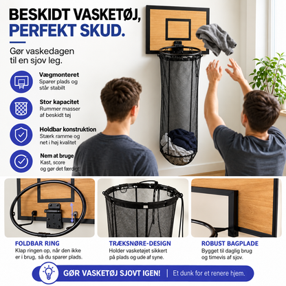 HoopBasket™ vasketøjskurv med basketballkurv