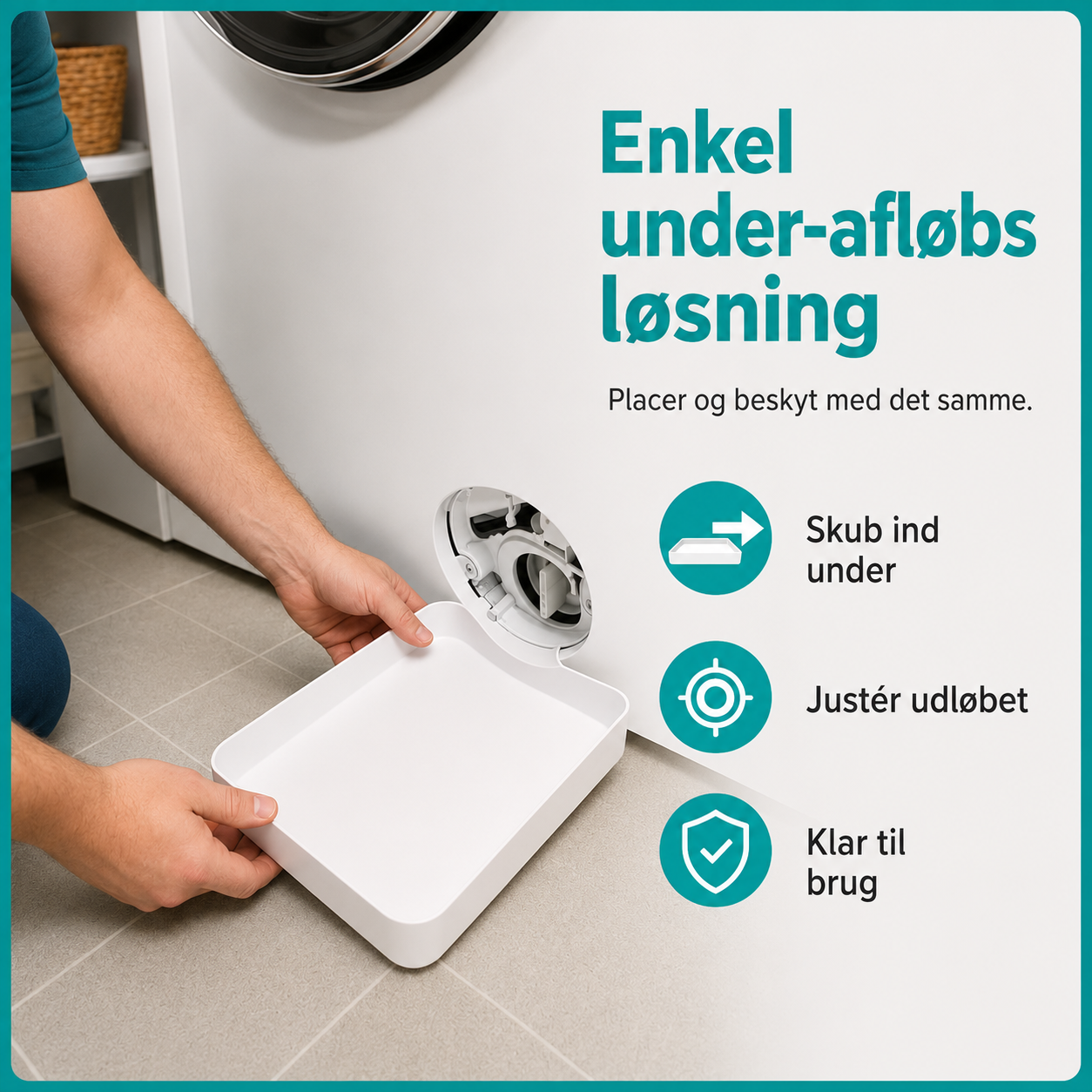 DryGuard™ Opsamlingsbakke til Vaskemaskinens Afløb