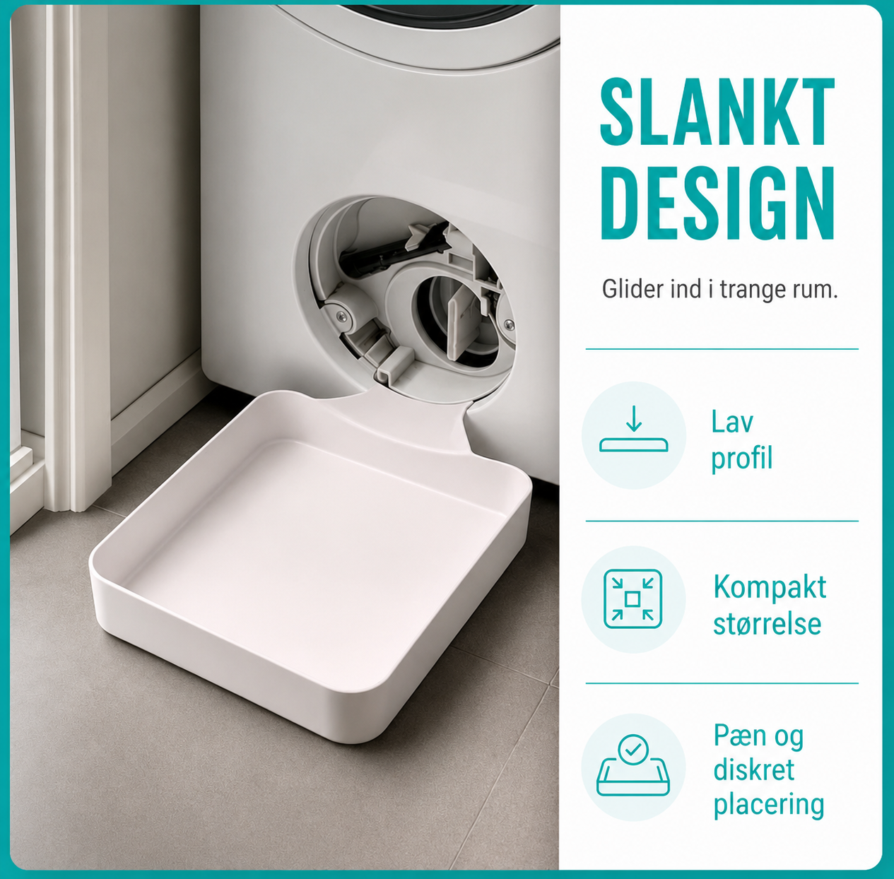 DryGuard™ Opsamlingsbakke til Vaskemaskinens Afløb
