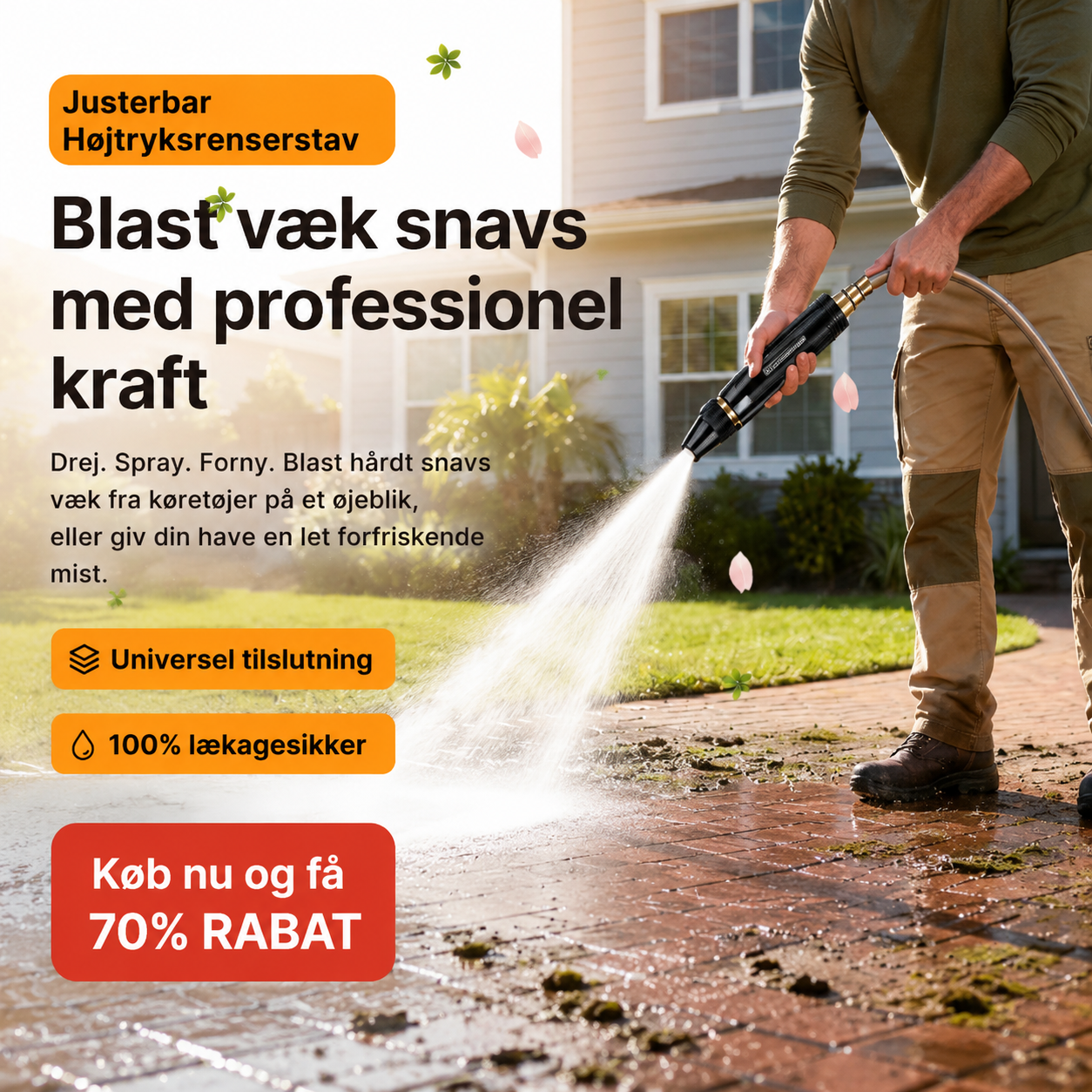 AquaForce™ Kraftig Vandsprøjte til Haveslange