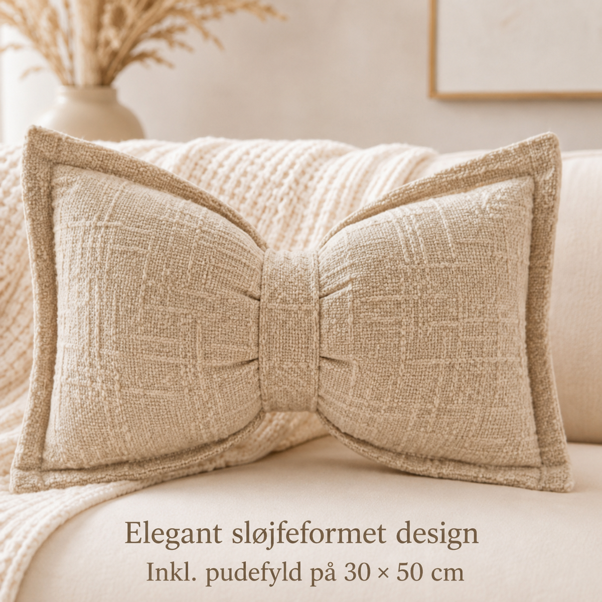 BowLuxe™ Sløjfepude i chenille