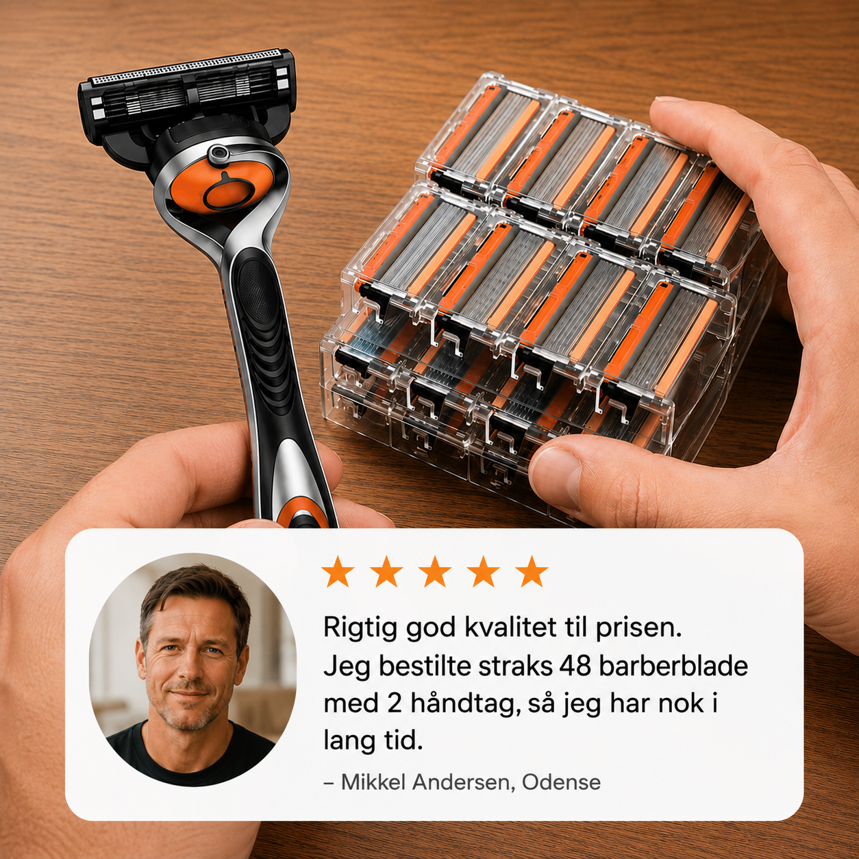 UltraSharp™ 24 Barberhoveder + Gratis Håndtag