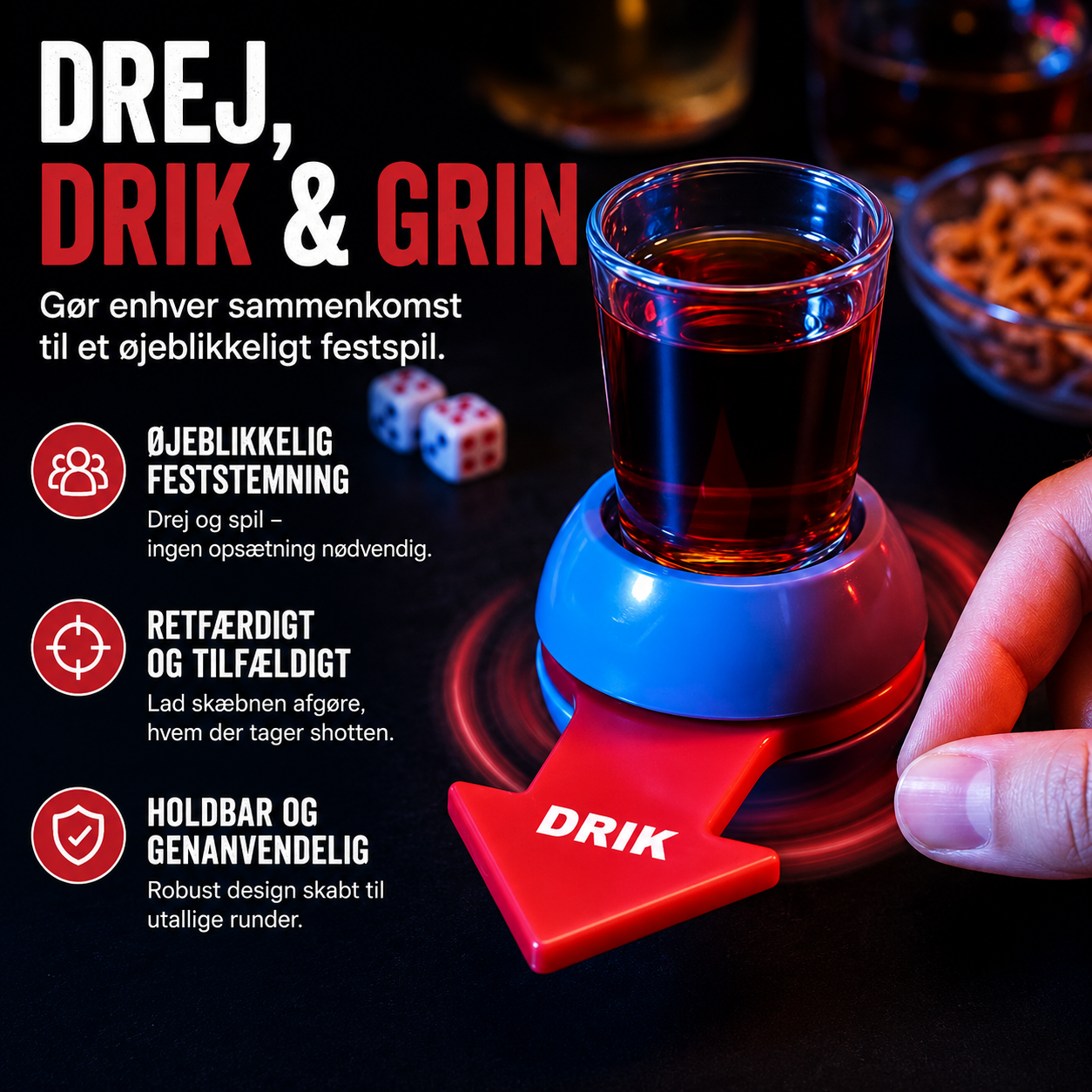 Spin & Sip™ – Det Ultimative Drikkespil