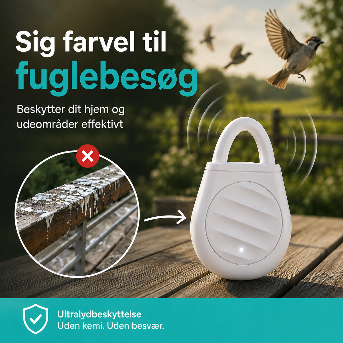 SkadedyrVæk™ Ultrasonisk Skadedyrsafskrækker