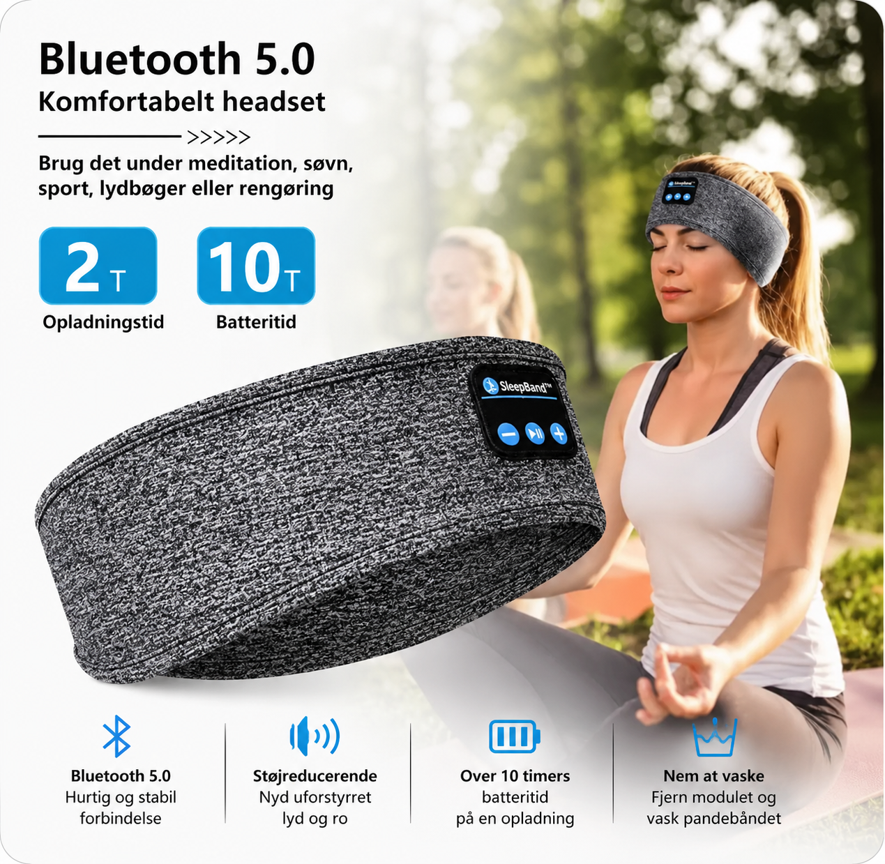 SleepBand™ - Bluetooth Sovemaske til en bedre nattesøvn