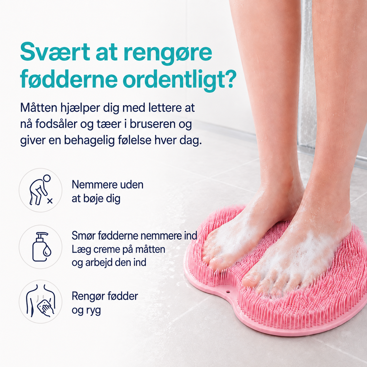 FodFrisk™ Silikone skrubbemåtte