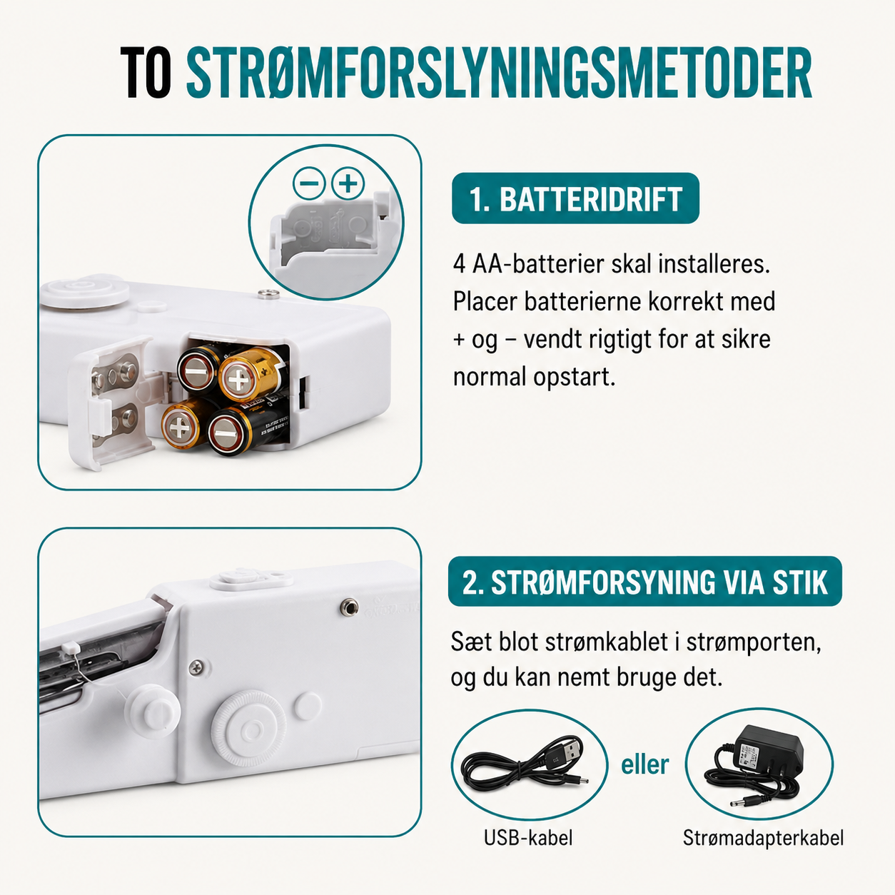SyLet™ | Mini Håndholdt Symaskinesæt
