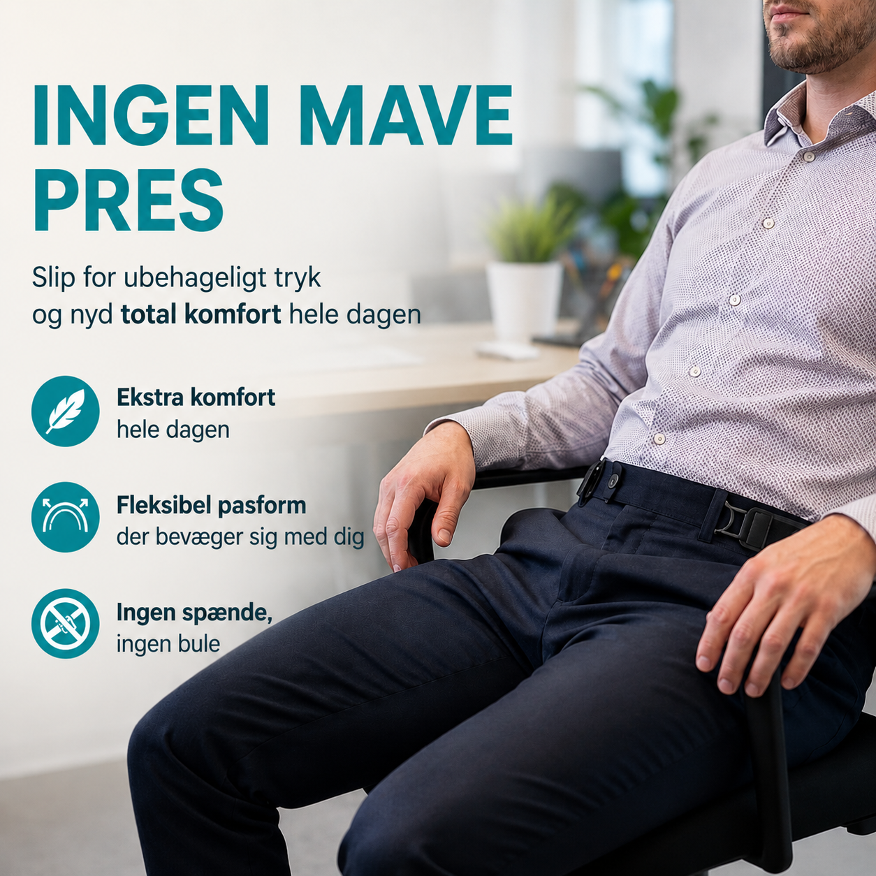 BuckleFree™ | Elastisk Bælte Uden Spænde