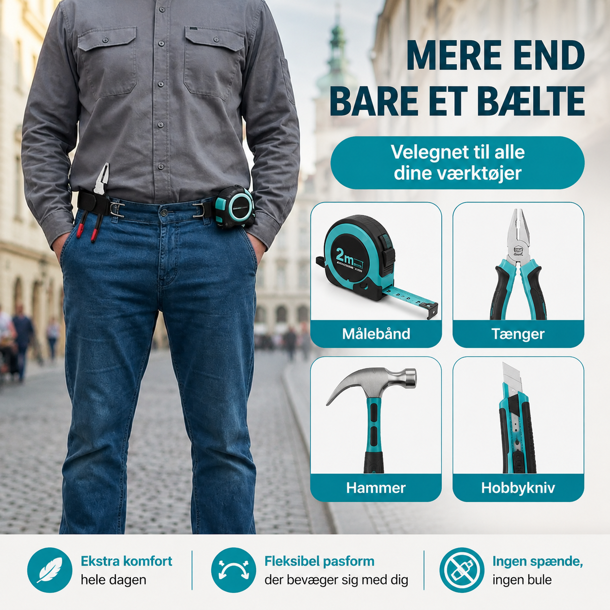BuckleFree™ | Elastisk Bælte Uden Spænde