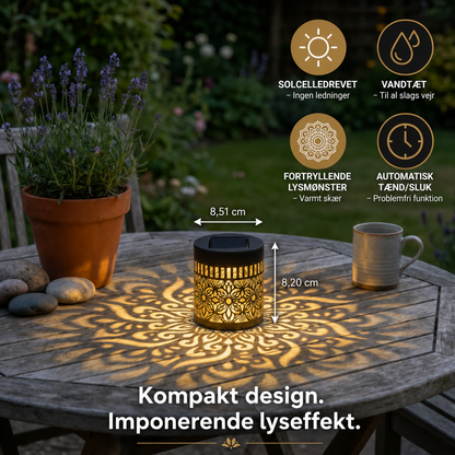 NordGlow™ | Soldrevet Mandala Havelampe