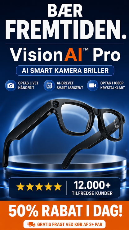 VisionAI™ Pro AI-smartbrillerne med kamera