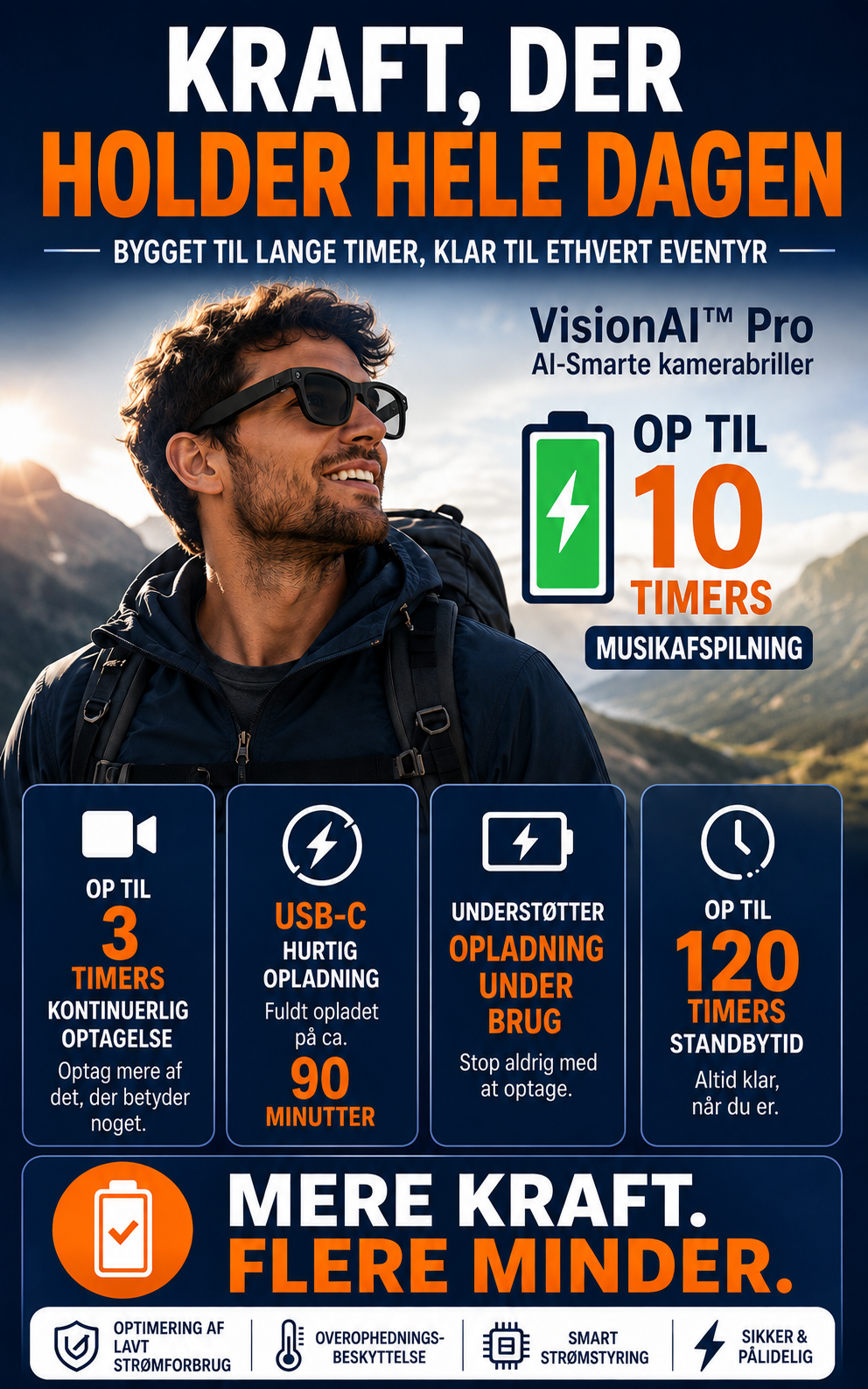 VisionAI™ Pro AI-smartbrillerne med kamera