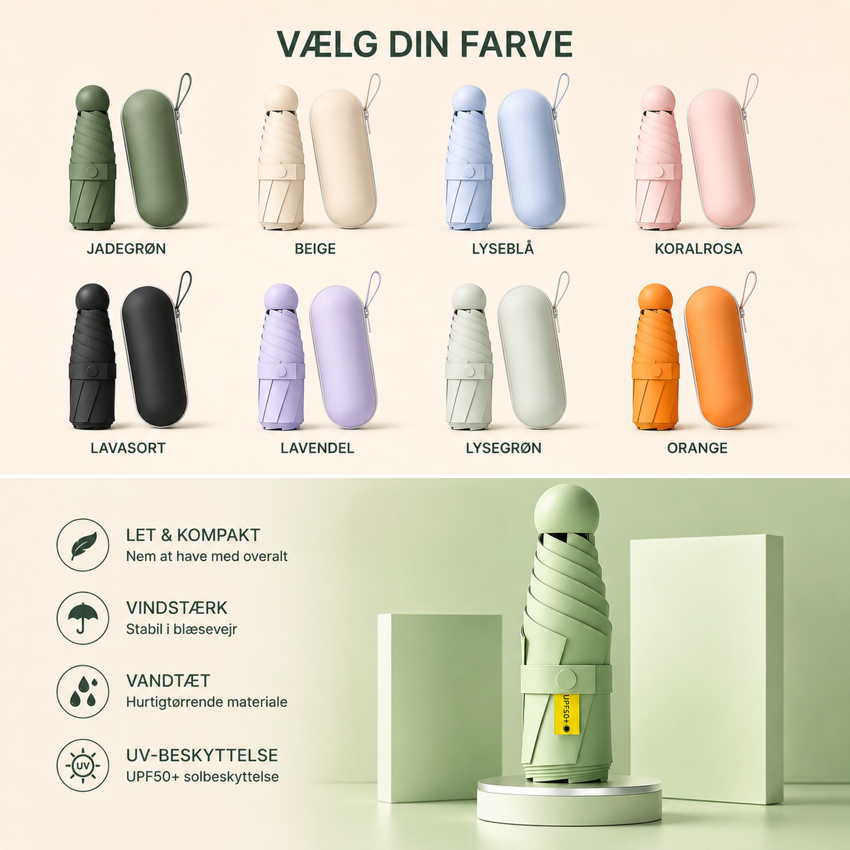 Avelune™ Ultra-Let Kompakt Paraply