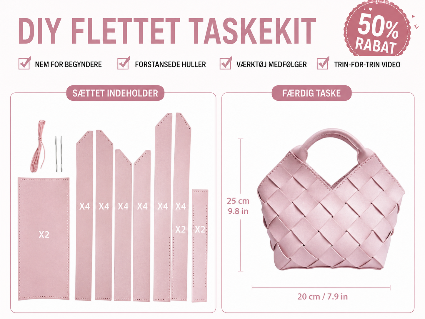 FletteLyst™ DIY-sæt til flettetaske
