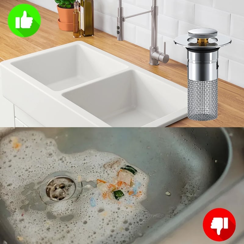 PureDrain™ Rustfrit Stål Afløbsfilter (2 Stk)
