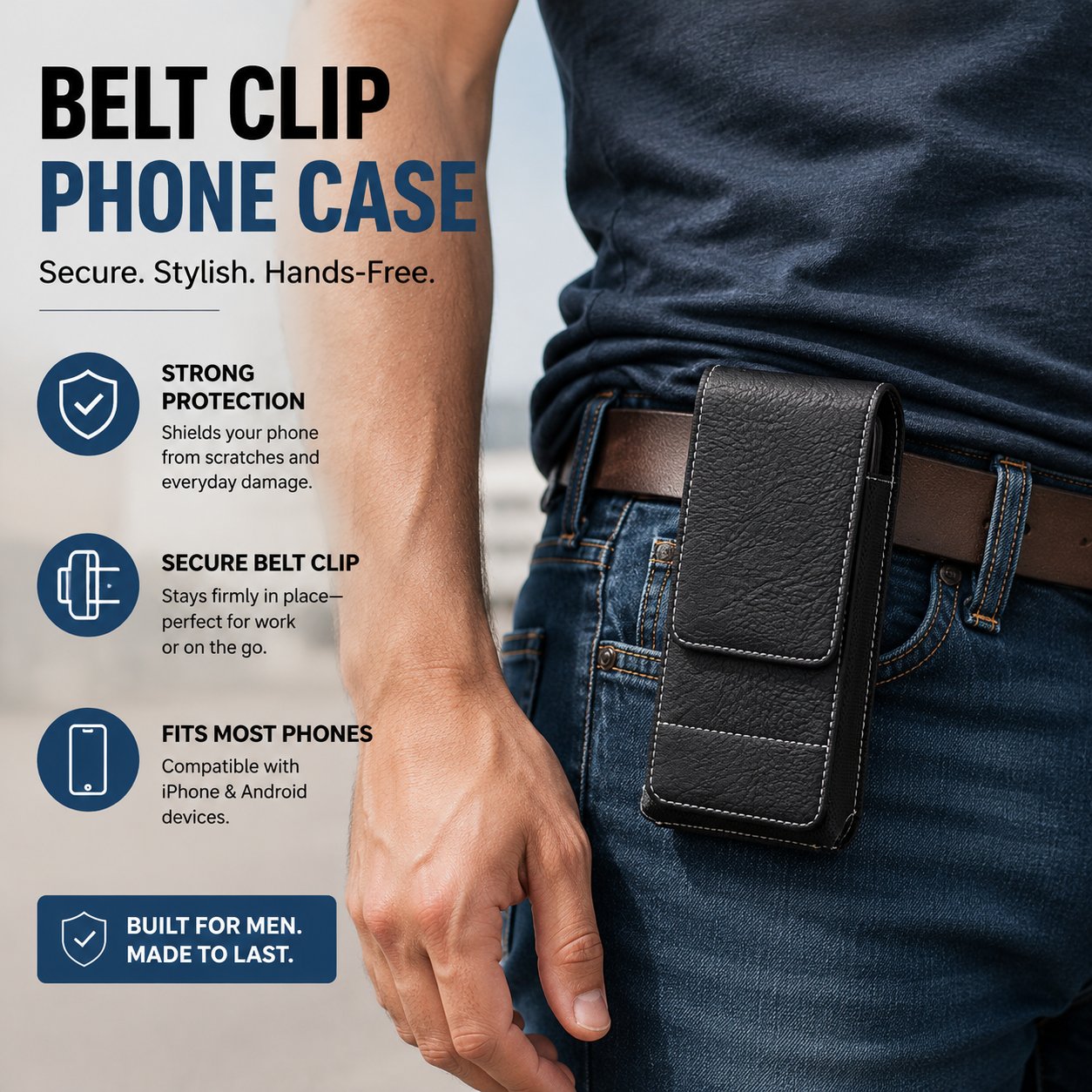 SafePocket™ Bælteetui til Mobiltelefon
