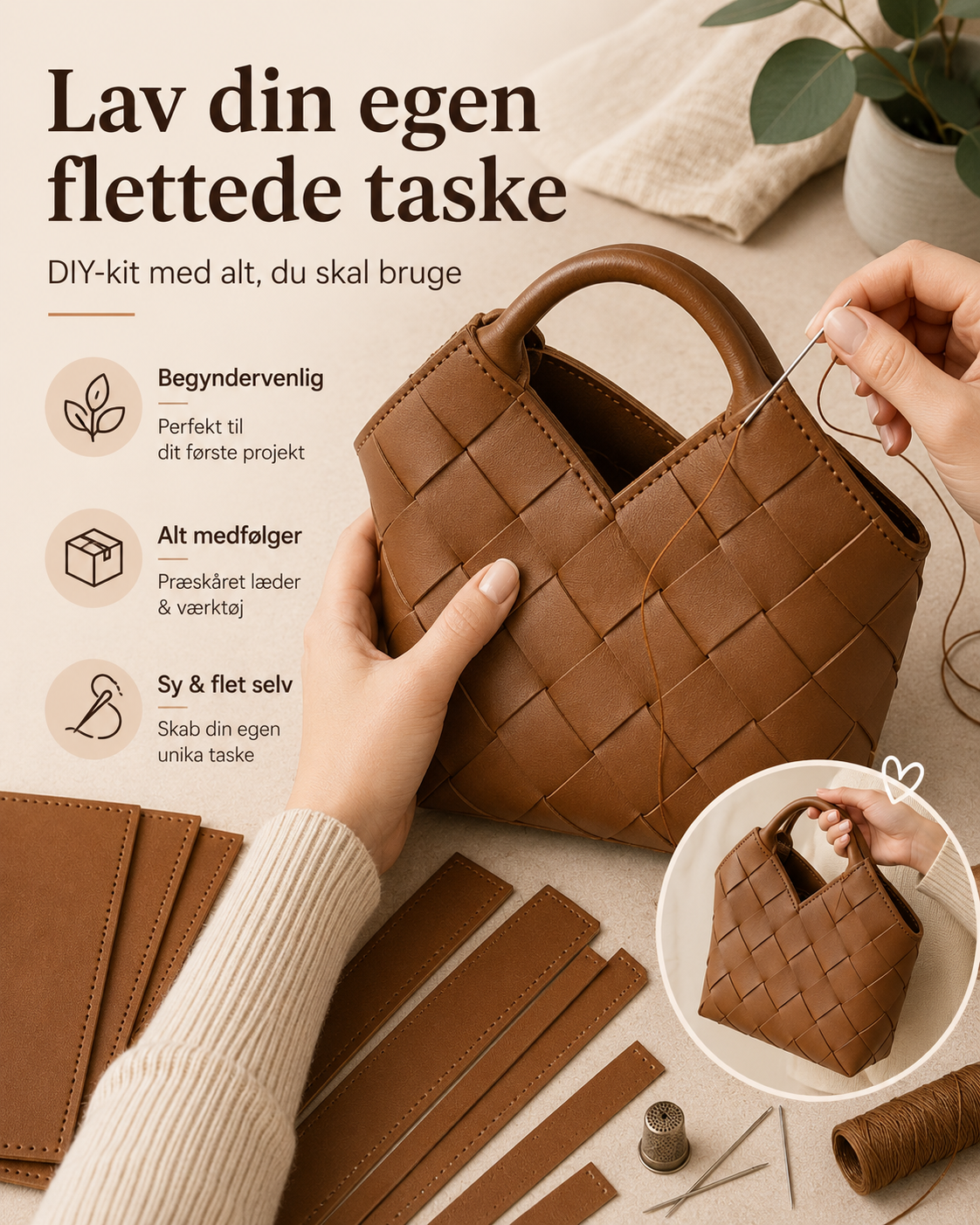 FletteLyst™ DIY-sæt til flettetaske