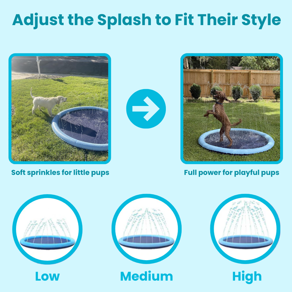 SplashPaw™ | Kølende Sprinklermåtte til Hunde