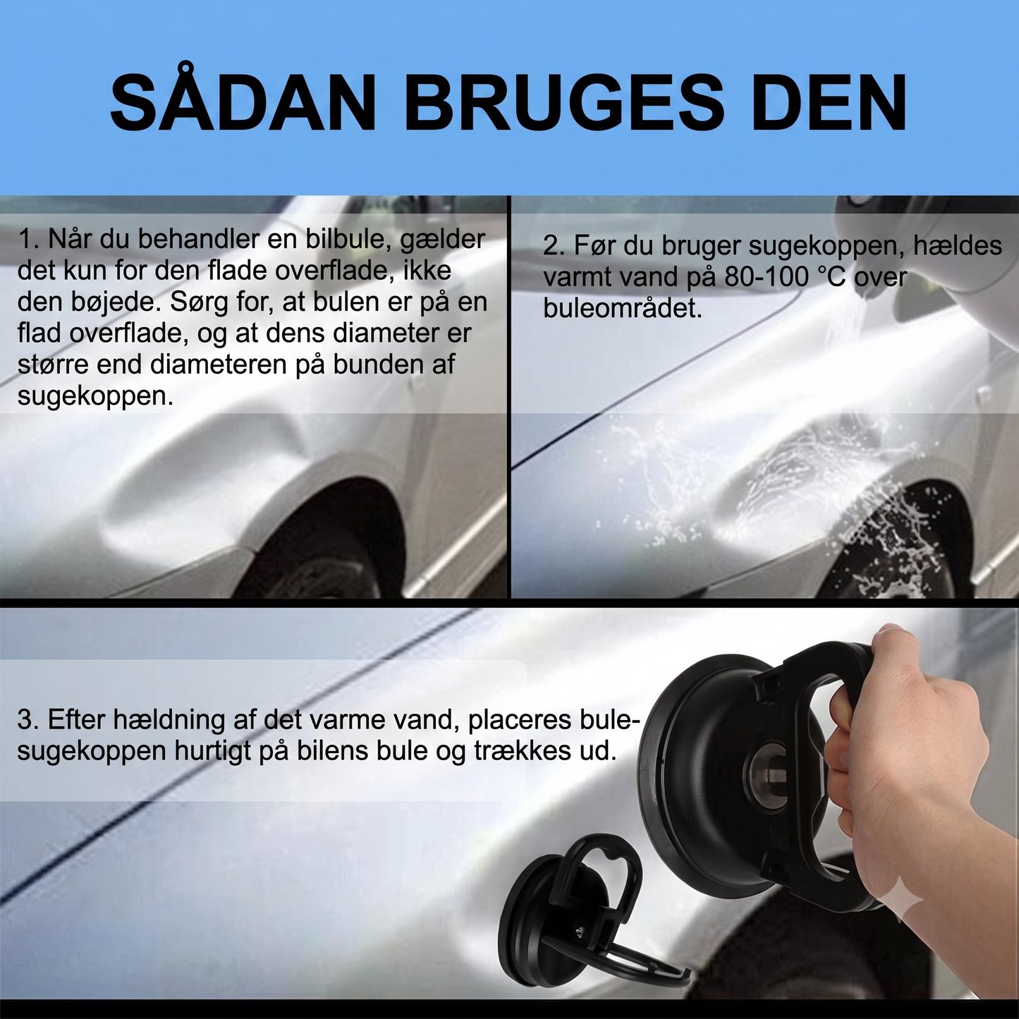 DentFix™ Buleudtrækker med Sugekop til Biler