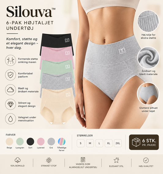 Silouva™ 6-pak højtaljet undertøj