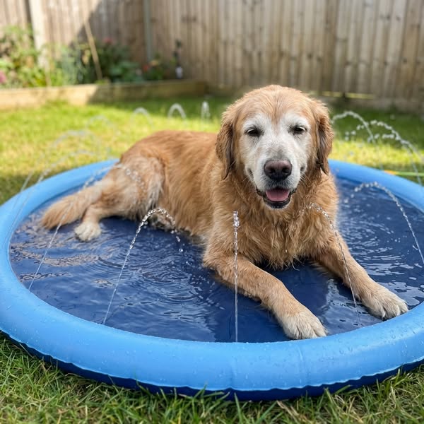 SplashPaw™ | Kølende Sprinklermåtte til Hunde
