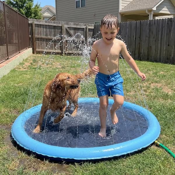 SplashPaw™ | Kølende Sprinklermåtte til Hunde