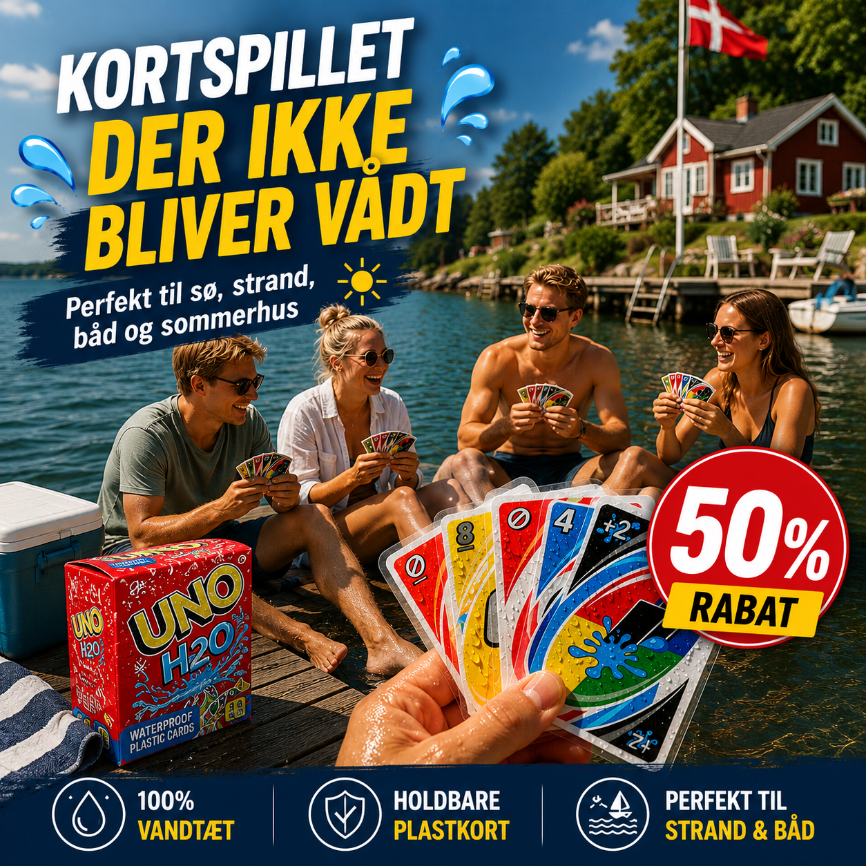 SummerGames™ - UNO Vandtæt Kortspil