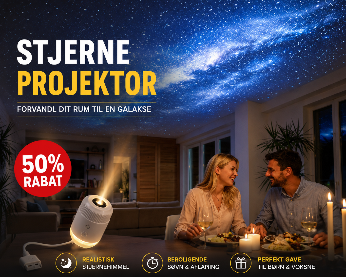 StellaSky™ Stjernehimmelprojektor