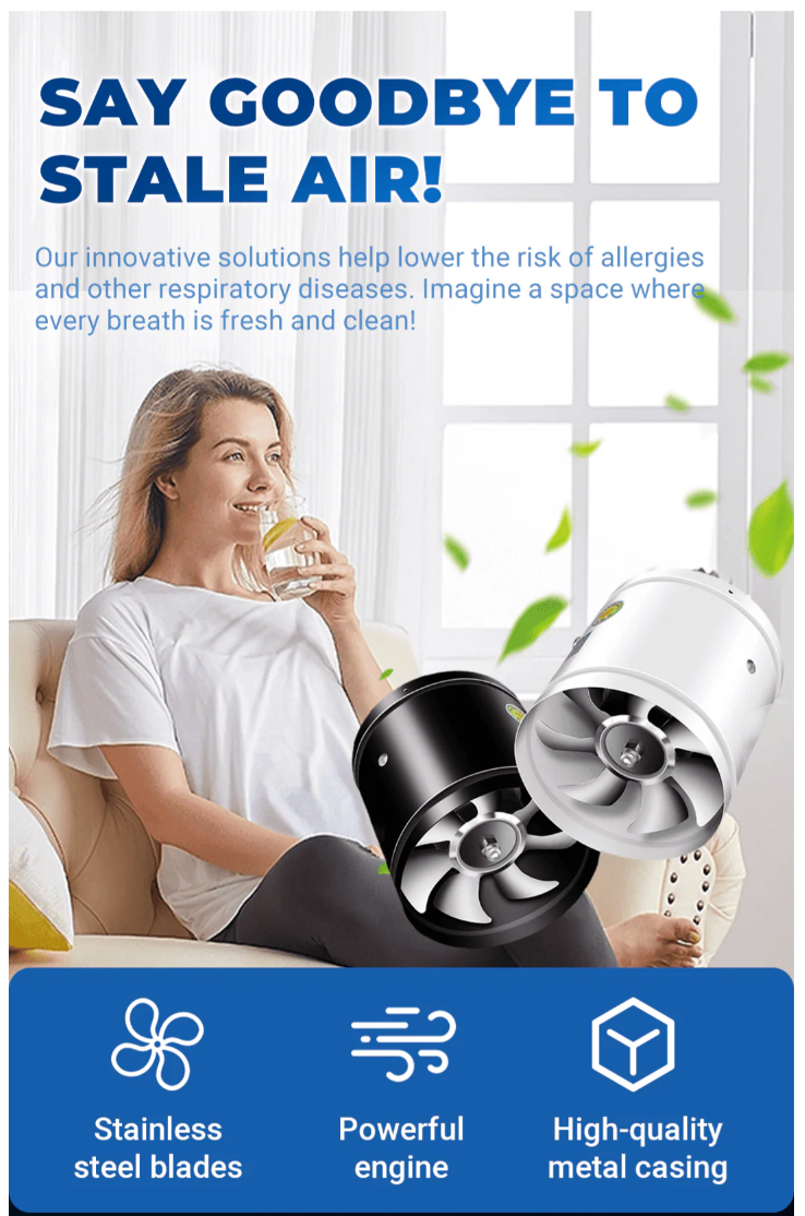 NordVent™ - Kraftig 360° Udsugningsventilator