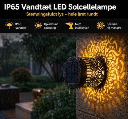 NordGlow™ | Soldrevet Mandala Havelampe
