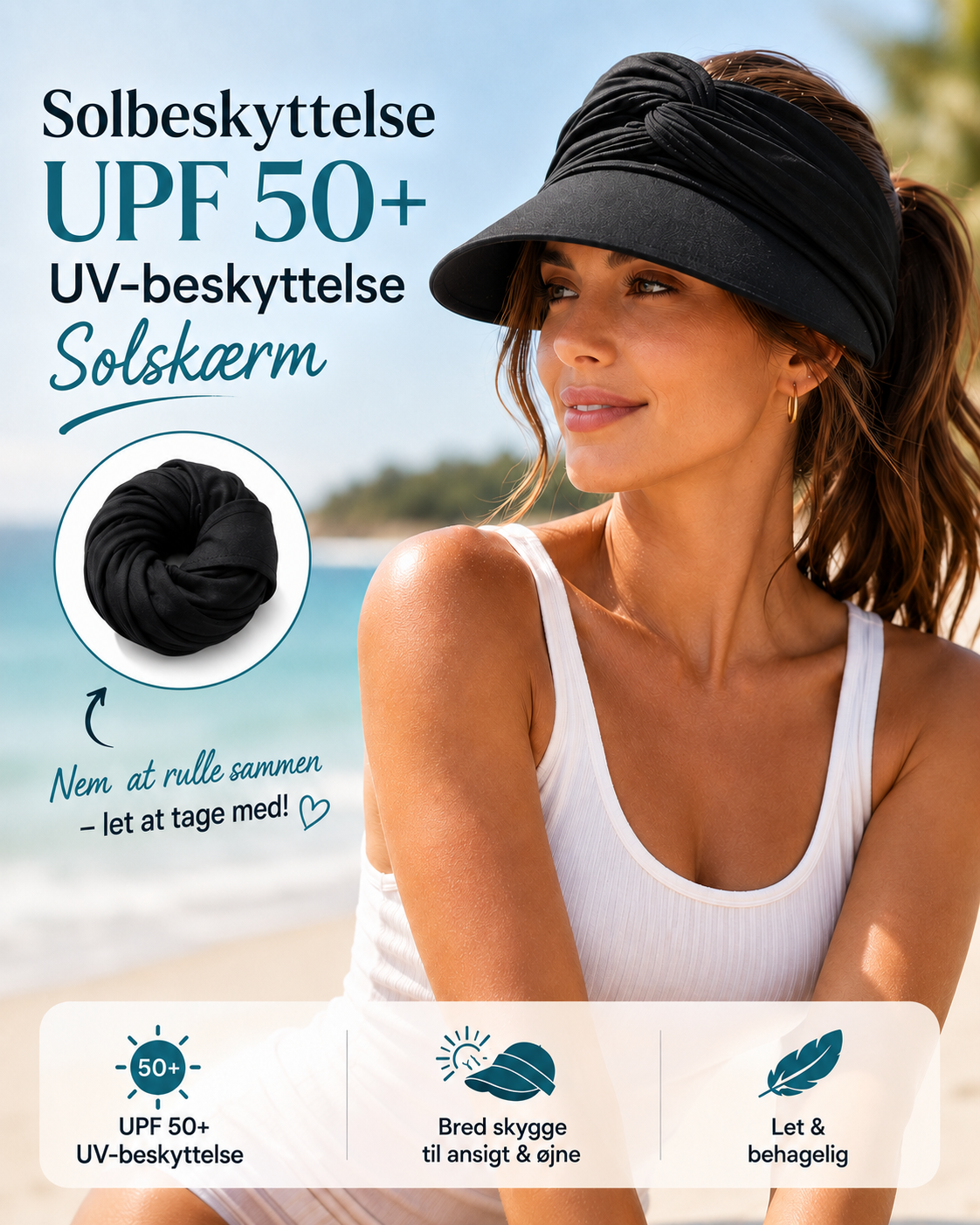 Soleva™ Solhat med UPF 50+ UV-beskyttelse